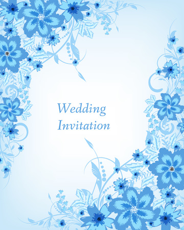Wedding invitation card. Flowers abstract colorful background. Romantic Flower Background with place for your text.のイラスト素材