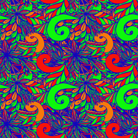 seamless texture with abstract flowers. のイラスト素材