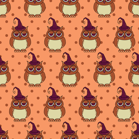 Seamless halloween pattern, flat style. Endless texture. Use for wallpaper, textiles, pattern fills, web page backgroundのイラスト素材