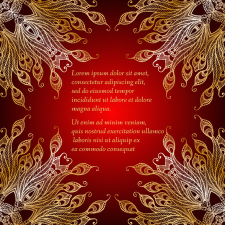 Vector Beautiful Deco Mandala. Ethnic decorative elements. Hand drawn background. Islam, Arabic, Indian, ottoman motifs.  Patterned Design Element, Ethnic Amuletのイラスト素材