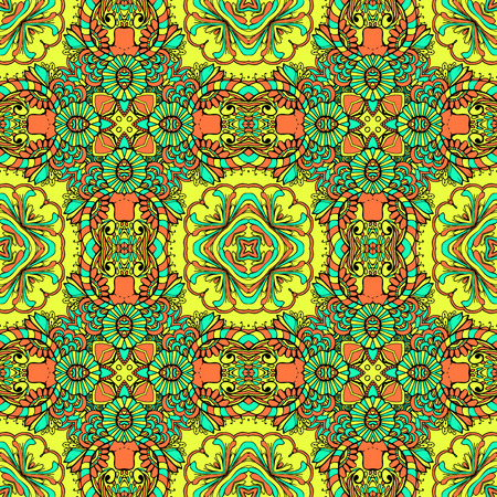 Seamless abstract pattern, hand drawn texture for Wedding, Bridal, Valentine's day or Birthday Invitations. Floral geometric background. Fabric or paper print.のイラスト素材