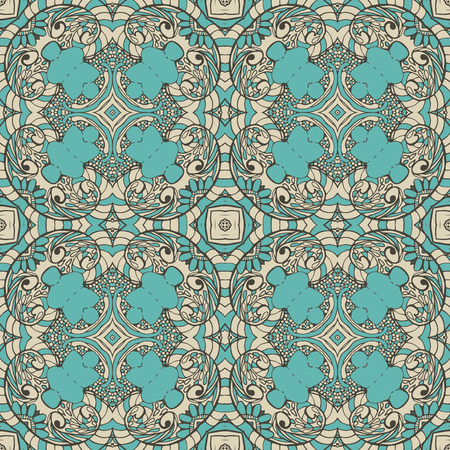 Seamless abstract pattern, hand drawn texture for Wedding, Bridal, Valentine's day or Birthday Invitations. Floral geometric background. Fabric or paper print.のイラスト素材