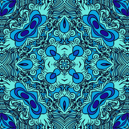 Seamless abstract pattern, hand drawn texture for Wedding, Bridal, Valentine's day or Birthday Invitations, Flyers. Floral geometric background. Fabric or paper print.のイラスト素材