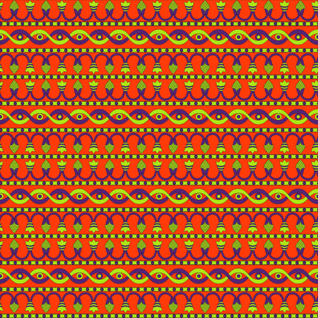 Ancient Mesopotamia ornament. Tribal seamless pattern. ?an be used for cloth, jackets,  invitation, flyers, bags, notebooks, cards, envelopes, pads, blankets, furniture, packingのイラスト素材