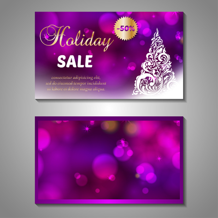 Christmas greeting card  and holiday sale card design concept.のイラスト素材