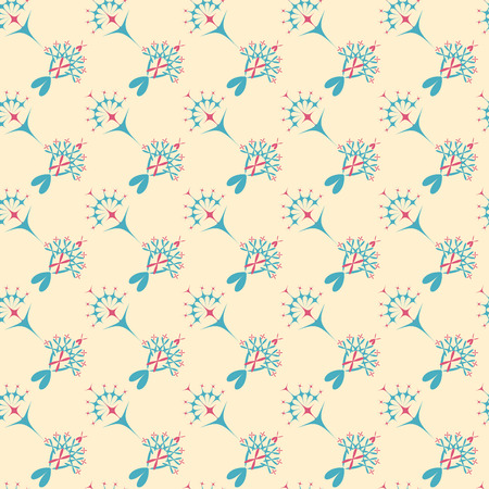 Abstract vector pattern illustration. Seamless ornament, textile background. Can be used for scrapbook paper, backgrounds, fabric, gift wrap and moreのイラスト素材