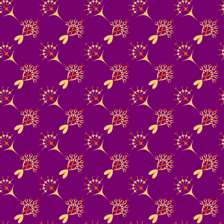Abstract vector pattern illustration. Seamless ornament, textile background. Can be used for scrapbook paper, backgrounds, fabric, gift wrap and moreのイラスト素材