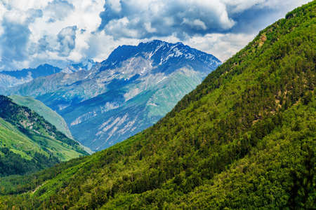 Beautiful mountains in the Elbrus region. Beautiful mountain landscape in Russiaの写真素材
