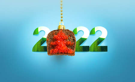 Happy New Year 2022. Illustration of the New Year themeの写真素材