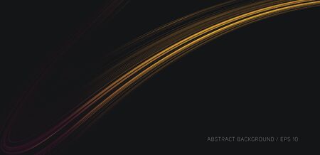Fluid lines abstract composition, contemporary backdrop with golden or brown luxury graphic element, lines in 3d spaceのイラスト素材