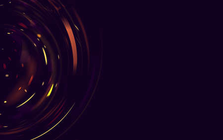 Abstract space background with semi-circle formed by light particles, presentation backdrop with...