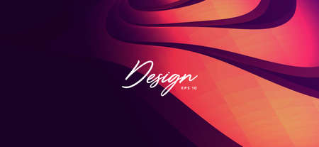 3d abstract background of metal circular fluid curves forming texture, wallpaper cover designのイラスト素材