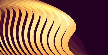Abstract background of striped texture, optical ilusion of steps or layers made of gold, wallpaper...