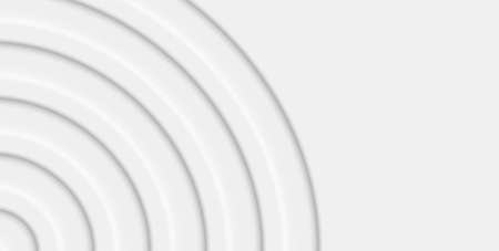 Abstract white background with volume circles creation texture. vector illustrationの写真素材