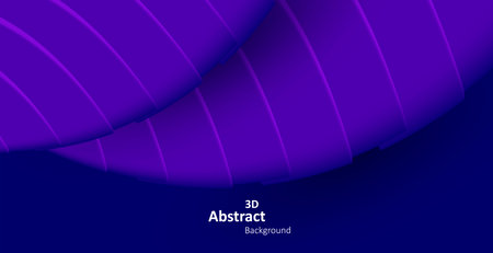 Abstract background with big stripes 3d purple circles. vector illustration