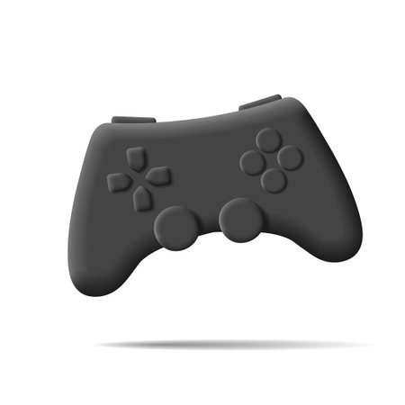 3d detailed illustration of gamepad controller with buttons, render styleのイラスト素材