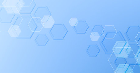 Vector Abstract science Background. Hexagon geometric shapes overlay and create textureのイラスト素材