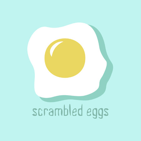 scrambled eggs vector illustrationのイラスト素材