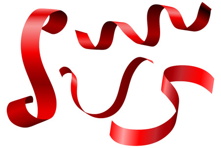 red ribbonsのイラスト素材