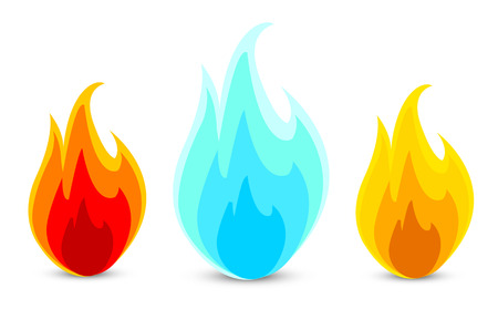three fire icons in a vectorのイラスト素材