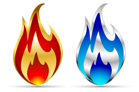 vector flame iconsのイラスト素材