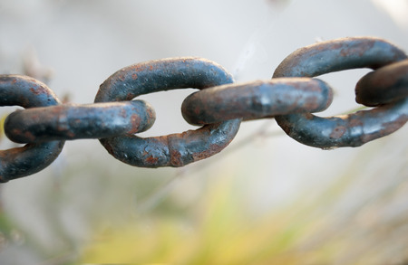 rust chain closeup