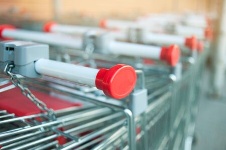 Shopping carts close upの写真素材