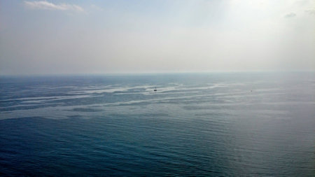 Sea, Black Sea, Surface of the sea, horizon, sunny day, cove, Myskhako