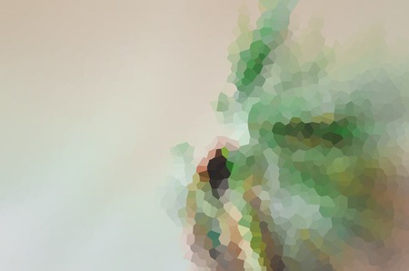 abstract background consisting of triangles, green brown beige polygonal mosaic geometry backdropの写真素材