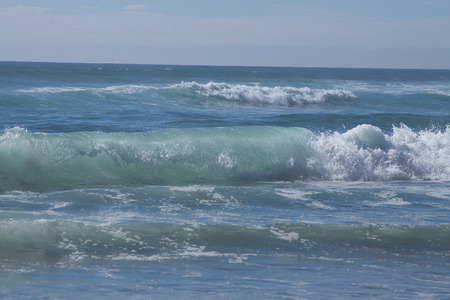 Waves crashing to shore 