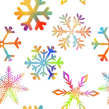 A seamless snowflake background. Vector illustrationのイラスト素材