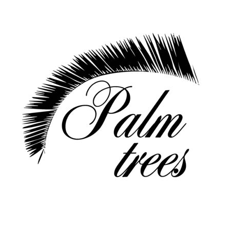 Palm leaf logo. Vector illustrationのイラスト素材