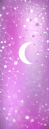 Molecule and communication. Scientific concept for your design. Connected lines with dots. Medical, technology, chemistry, science background. door to the bathroom. vertical background. Vectorのイラスト素材
