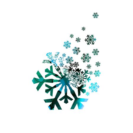 A multi-colored abstraction of a snowflake. Vector illustrationのイラスト素材