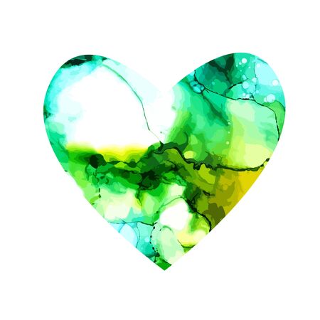 Watercolor heart. Vector illustrationのイラスト素材