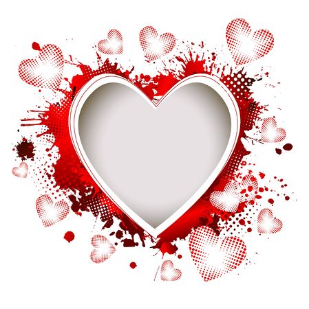 Watercolor heart. Vector illustrationのイラスト素材