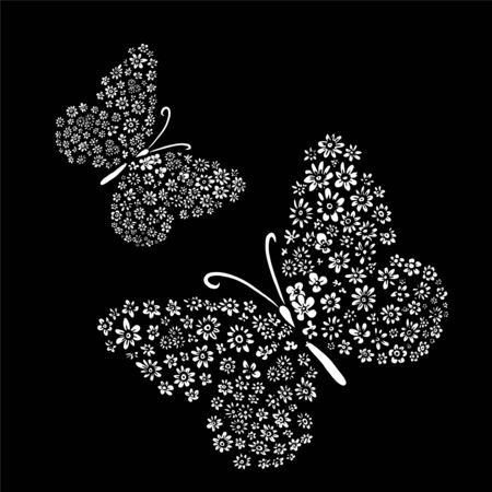 Abstract stylized butterfly. Vector illustrationのイラスト素材