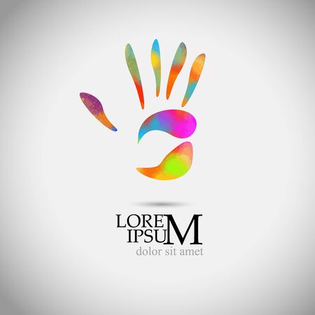 hand logo. Vector illustrationのイラスト素材
