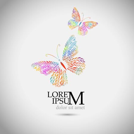 A colored butterfly. Vector illustrationのイラスト素材