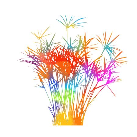 silhouette of grass on white background. Vector illustrationのイラスト素材