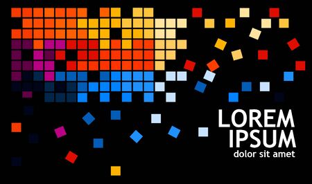 Abstract background of multicolored squares. Vector illustrationのイラスト素材