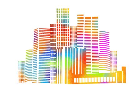 A set of buildings. City. Vector illustrationのイラスト素材