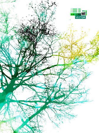 The silhouette of the landscape of nature. Vector illustrationのイラスト素材