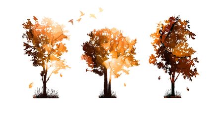 The silhouette of the landscape of nature. Vector illustrationのイラスト素材