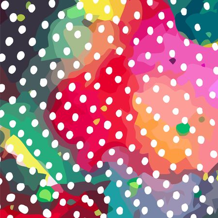 The background is from multicolored dots. Vector illustrationのイラスト素材