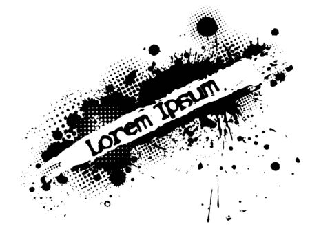 Brush stroke isolated on white background. Black paint brush. Grunge texture stroke line. Art ink dirty design. Border for artistic shape, paintbrush element. Brushstroke graphic Vector illustrationのイラスト素材