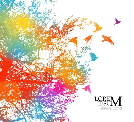 The silhouette of the landscape of nature. Vector illustrationのイラスト素材