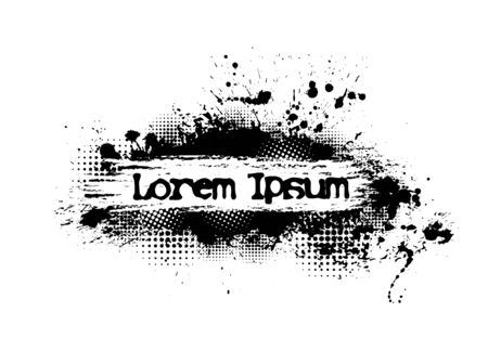 Brush stroke isolated on white background. Black paint brush. Grunge texture stroke line. Art ink dirty design. Border for artistic shape, paintbrush element. Brushstroke graphic Vector illustrationのイラスト素材
