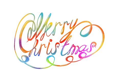 Text Merry Christmas. Vector illustrationのイラスト素材