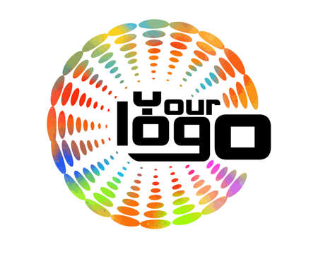 The logo in the circle of ovals. Vector illustration.のイラスト素材